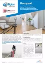 Rigidur® Trockenestrich und ECOtherm Fußbodenheizung