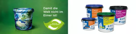 Rigips ProMix Fertigspachtel im Recyclingeimer Rigips ProMix Fertigspachtel im Recyclingeimer