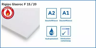 Rigips Glasroc F 15 / 20 Rigips Glasroc F 15 / 20