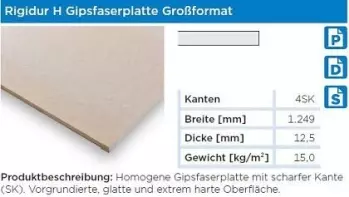 Rigidur H Gipsfaserplatte Hochformat Rigidur H Gipsfaserplatte Hochformat